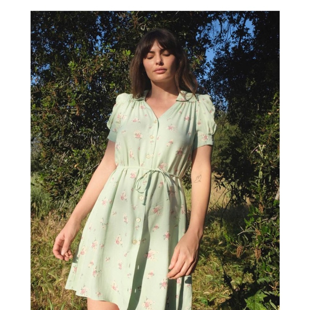 Alyssa dress in pear spray sold out new with tags